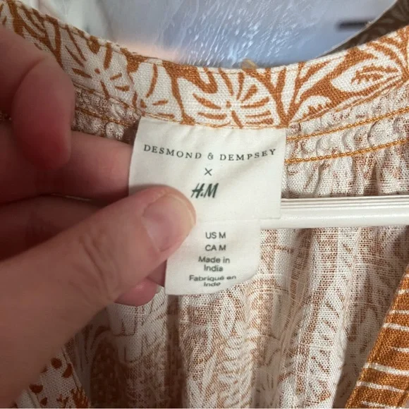 H&M Orange and White Midi Dress - Picture 5 of 5